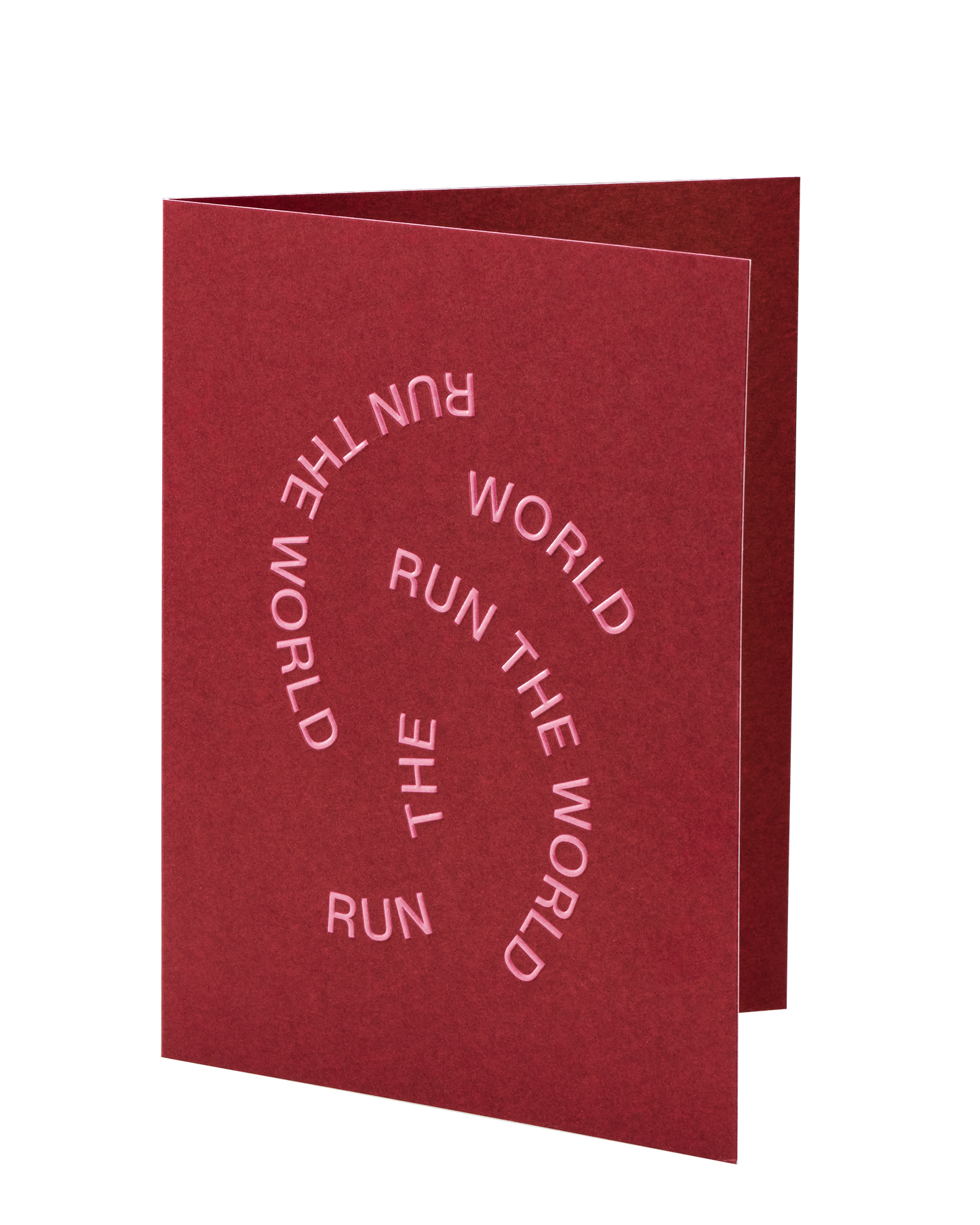 'Run The World' Greeting Card by Short Talk