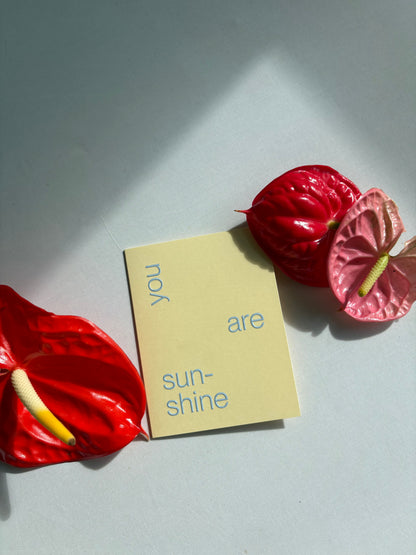 'You Are Sunshine' Greeting Card by Short Talk